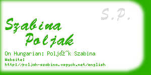 szabina poljak business card